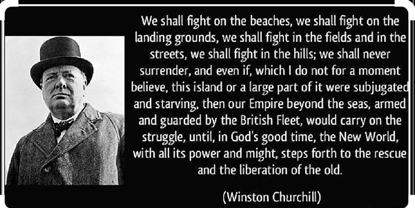 Churchills rousing Victory Speech